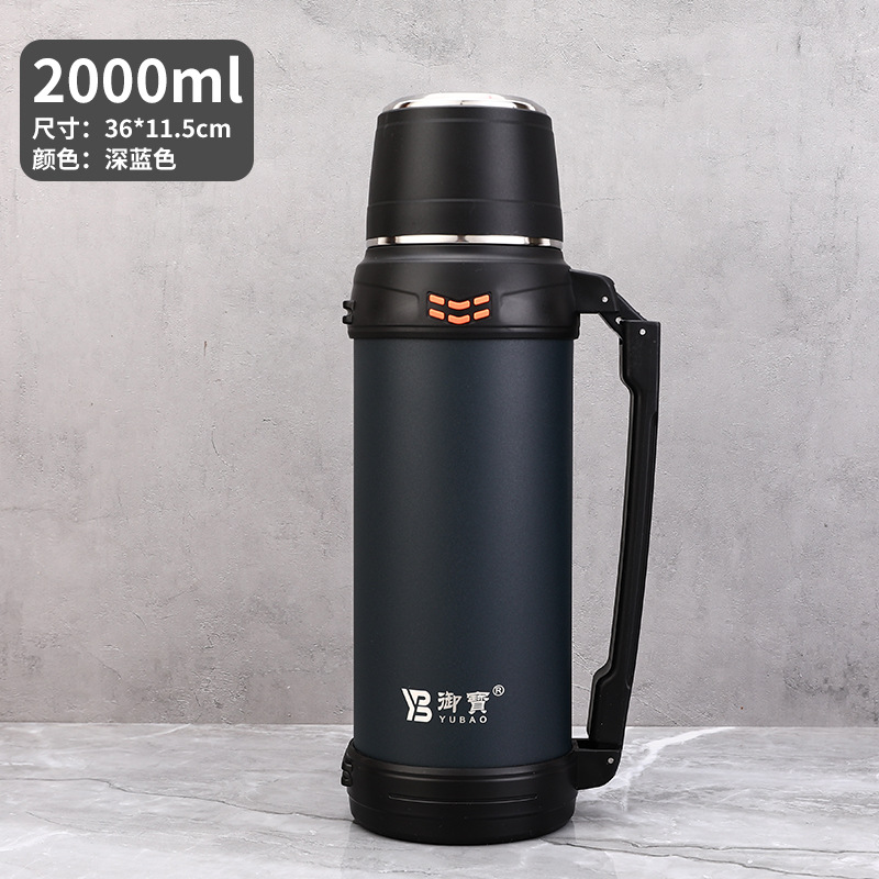 Termo de acero inoxidable 2L para exteriores portátil gran capacidad