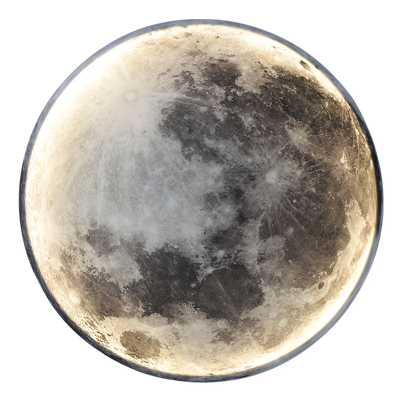 Luna tierra lámpara de pared pasillo redondo pasillo porche colgar pintura dormitorio principal pared de fondo lámpara de cama decoración lámpara de pintura