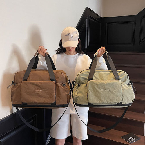 Luggage for women, lightweight travel bag for business trips, hand-held luggage for men, large capacity foldable storage bag, dry-wet separation fitness bag