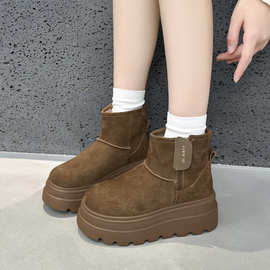 8CM跟高冬季新款雪地靴女靴绒里保暖百搭厚底棉鞋女鞋zsct2618