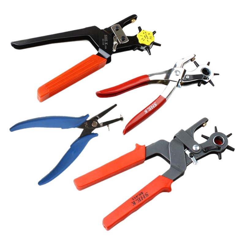 Saike solo agujero de perforación alicates agujero redondo Oval cuadrado Dispositivo de punzonado correa de reloj PVC etiqueta de la máquina de punzonado ticket alicates de comprobación