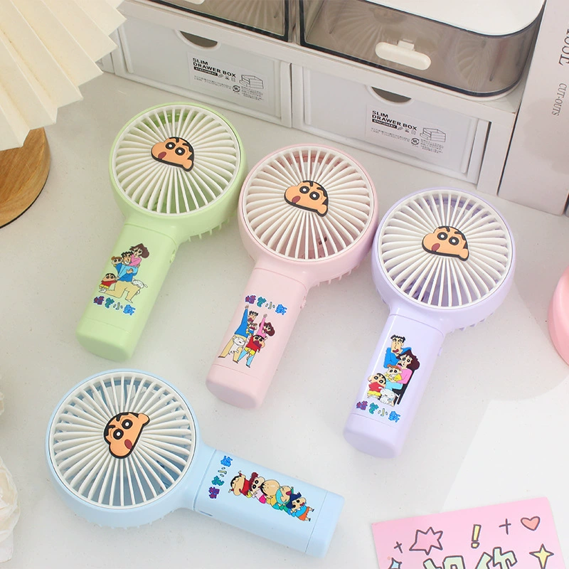 Crayons, handheld small cartoon air fan