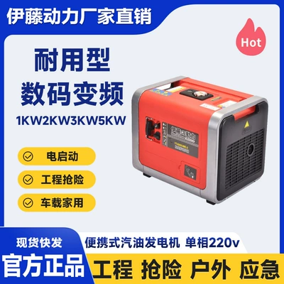 Rv Generator YT4000UME-2 Digital Variable Frequency Electric Start Silent Gasoline Generator 3kw Single-phase 220v (Avtomobil generatorları)