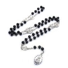 亚马逊货源七股苦像项链十字架礼品赠品Rosary Necklace