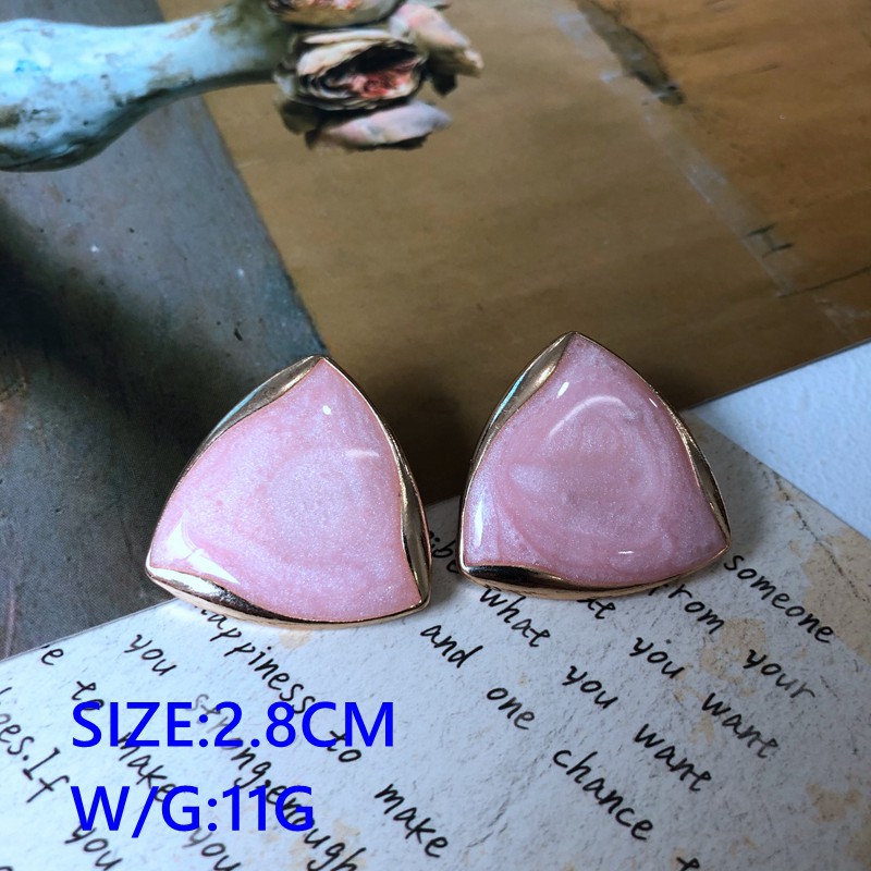 Vintage Style Drip Glaze Enamel Plant Flower Heart Shape Geometric Earrings Wholesale Jewelry Nihaojewelry display picture 3