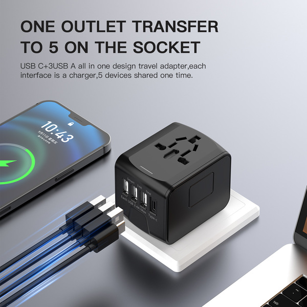 Travel charger Multifunctional charging seat USB with Typec multi…