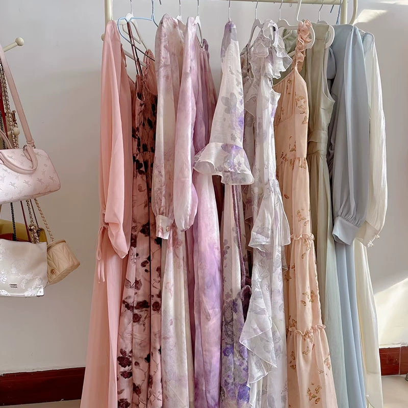 2025 летняя одежда Sijiqing дизайнерское платье снято из шкафа