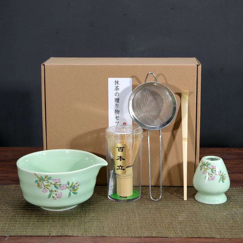 Japonés Matcha tazón Matcha túnica canción té herramientas de pedido taza de té de cerámica taza de té mezclador Matcha cepillo taza de té
