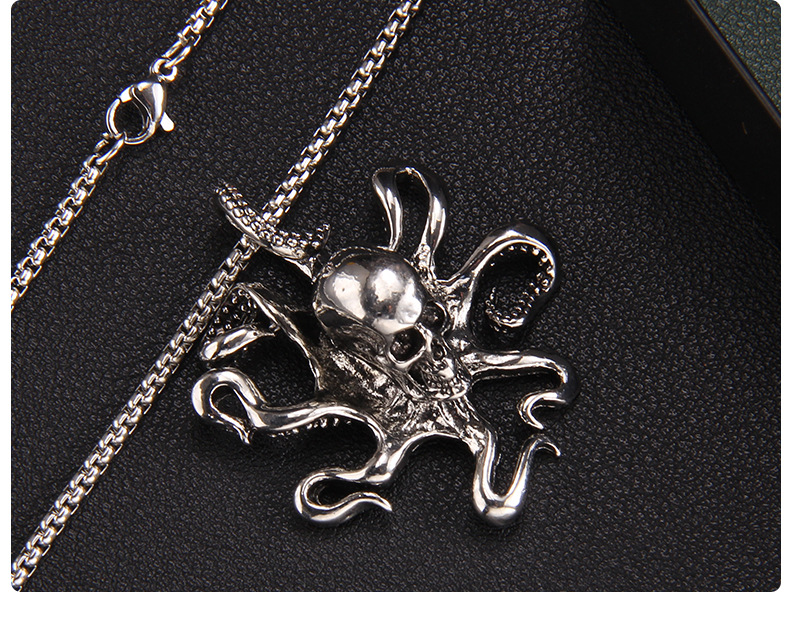 Fashion Octopus Stainless Steel Plating Pendant Necklace 1 Piece