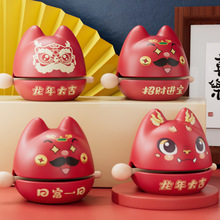 敲敲木鱼解压功德佛系玩具办公室卡通摆件手机支架创意摆件批发