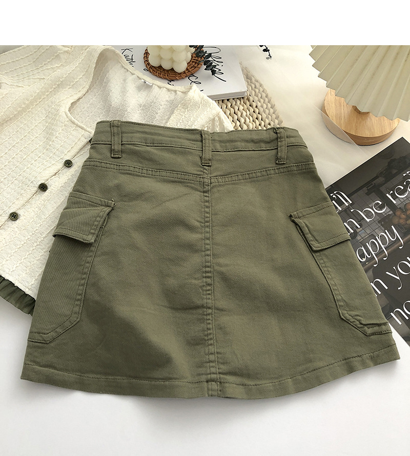 236g Weight Above Knee Dress Length Type Hip Skirt Dresses Type Denim Fabric Type Mid Waist Waist Line Micro-Elastic Elasticity Holiday, Daily Occasion Regular Fit Fit Type Printing Pattern Summer, Spring Season Women's Gender Streetwear Style Slim High Waist Denim Skirt Women's Summer Retro Slim Short Skirt 28