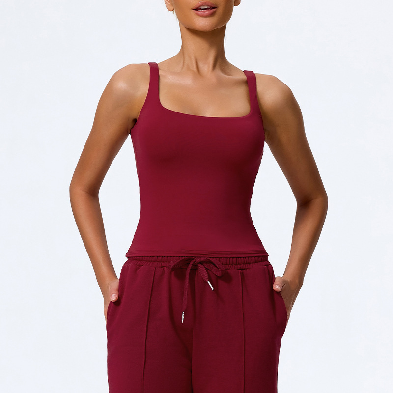 Xijia Europa y los Estados Unidos chalecos de yoga ajustados de secado rápido ropa de fitness exterior con ropa interior deportiva de espalda hermosa 307 image 11