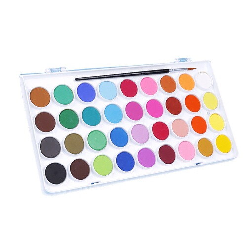 Montmartre watercolor paint set 12-color paint beginner fountain pen cross-border watercolor solid powder pigment