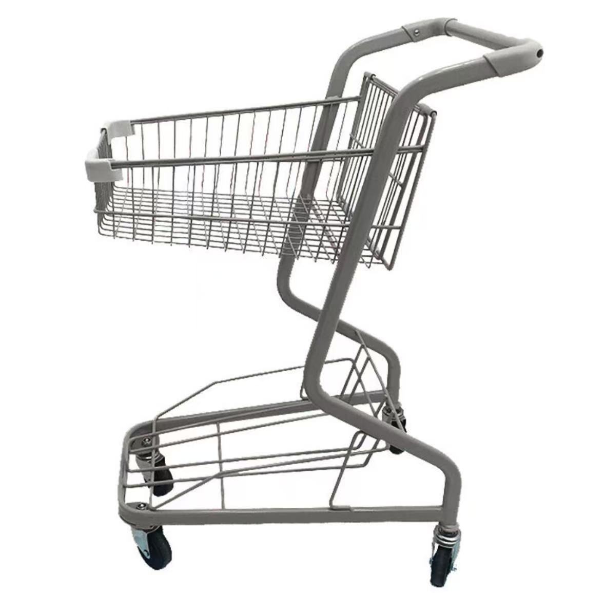 Carrito de compras de supermercado de doble capa, carrito de bar, carrito KTV, carrito rosa, máquina de muñecas.