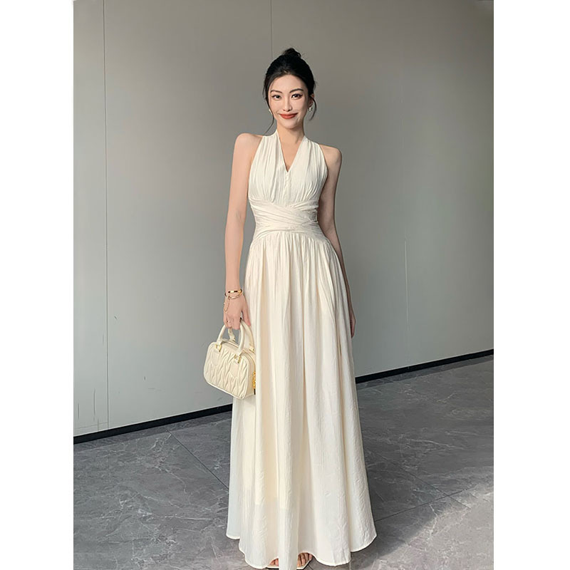 White Dress, Summer Hip-Hugging Style, New Model, Sleeveless Long Dress, High-End, Niche, Light Luxury, Mature Style Dress for Women White Dress, Summer Hip-Hugging Style, New Model, Sleeveless Long Dress, High-End, Niche, Light Luxury, Mature Style Dress for Women