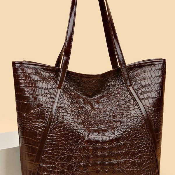 Bolso de mujer de textura nueva transfronteriza, bolso de hombro de gran capacidad, válvula de reparación de almacén de bloqueo de moda de todo fósforo, reducir el fuego y refrescarse