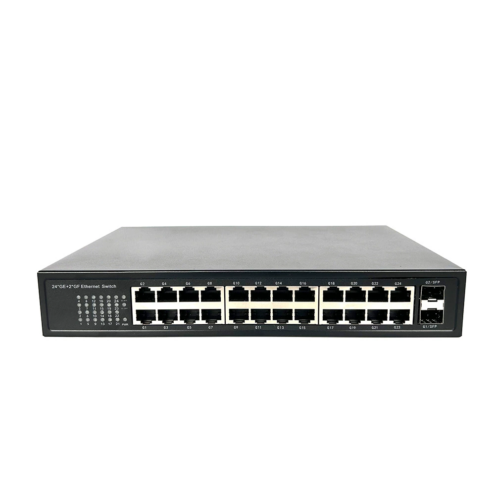 Коммутатор Ethernet на 24 порта Ranger Gigabit, 2 световых индикатора, верхний/верхний переключатель