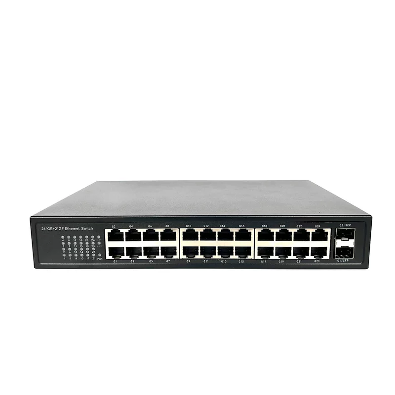 Коммутатор Ethernet на 24 порта Ranger Gigabit, 2 световых индикатора, верхний/верхний переключатель
