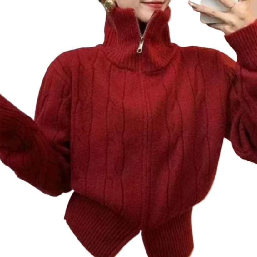 Design elegant sweater with zipper
