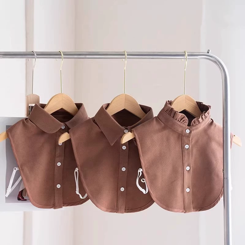 Accessory, coffee false collar, fashionable sweater, shirt, sweatshirt, Korean style