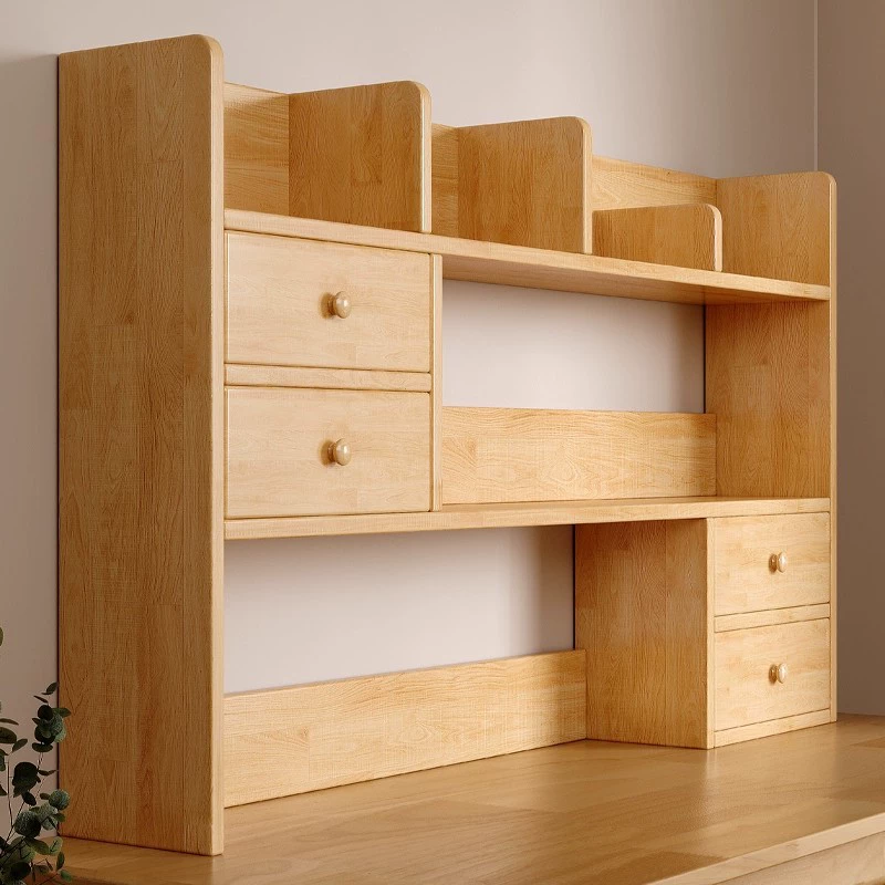 Книжная полка из массива дерева, настольная полка для хранения, студенческий стол, простая полка для хранения, офисный вертикальный многослойный небольшой книжный шкаф