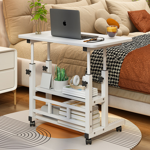 Bedside table, movable height-adjustable computer desk, student desk, bedroom, dormitory, home study, minimalist desk, height-adjustable desk