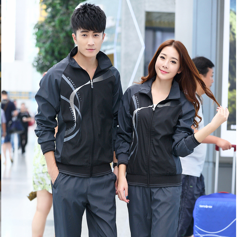 Primavera y otoño parejas deportivas ociosas ropa de moda pantalones recto ropa deportiva para hombres y mujeres uniformes escolares grupos de juego
