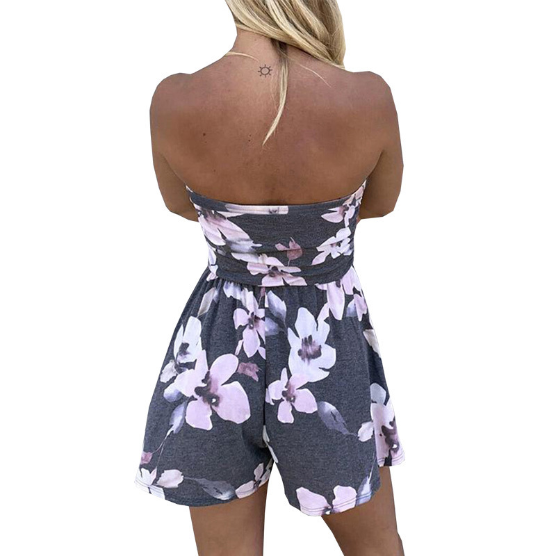 Summer Women One Neck Sleeveless Jumpsuit
