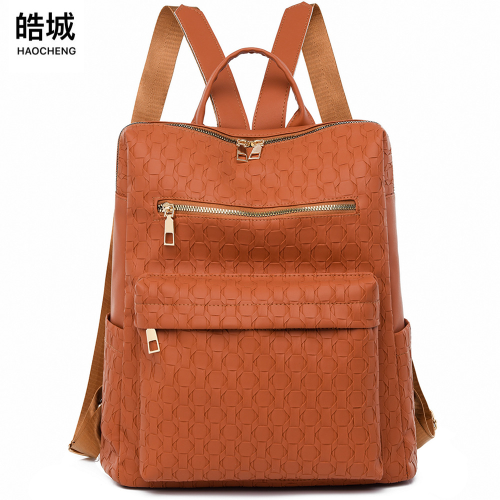 Mochila retro de moda para mujer 2024 nuevo estilo simple multifuncional de gran capacidad mochila de viaje al aire libre mochila escolar al por mayor