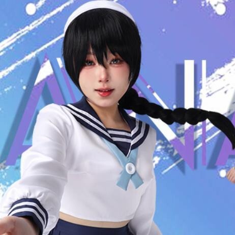 Cursing back to the battlefield Lizi cos wig black twist braid cosplay