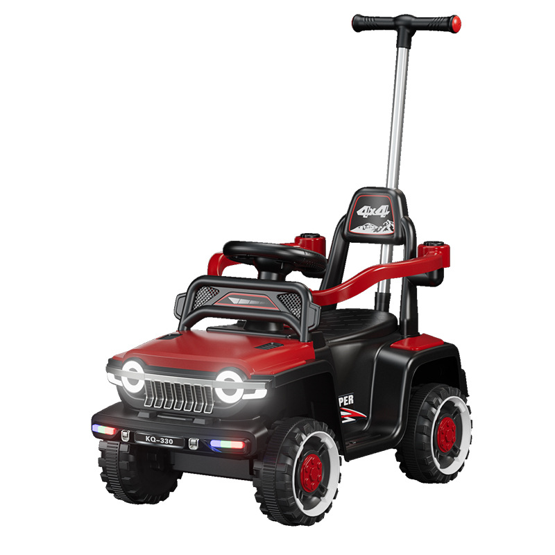 Niños eléctricos todoterreno controlado remoto cochecito de cuatro ruedas para niños, niños y niñas 1 - 3 - 6 anti-volqueo