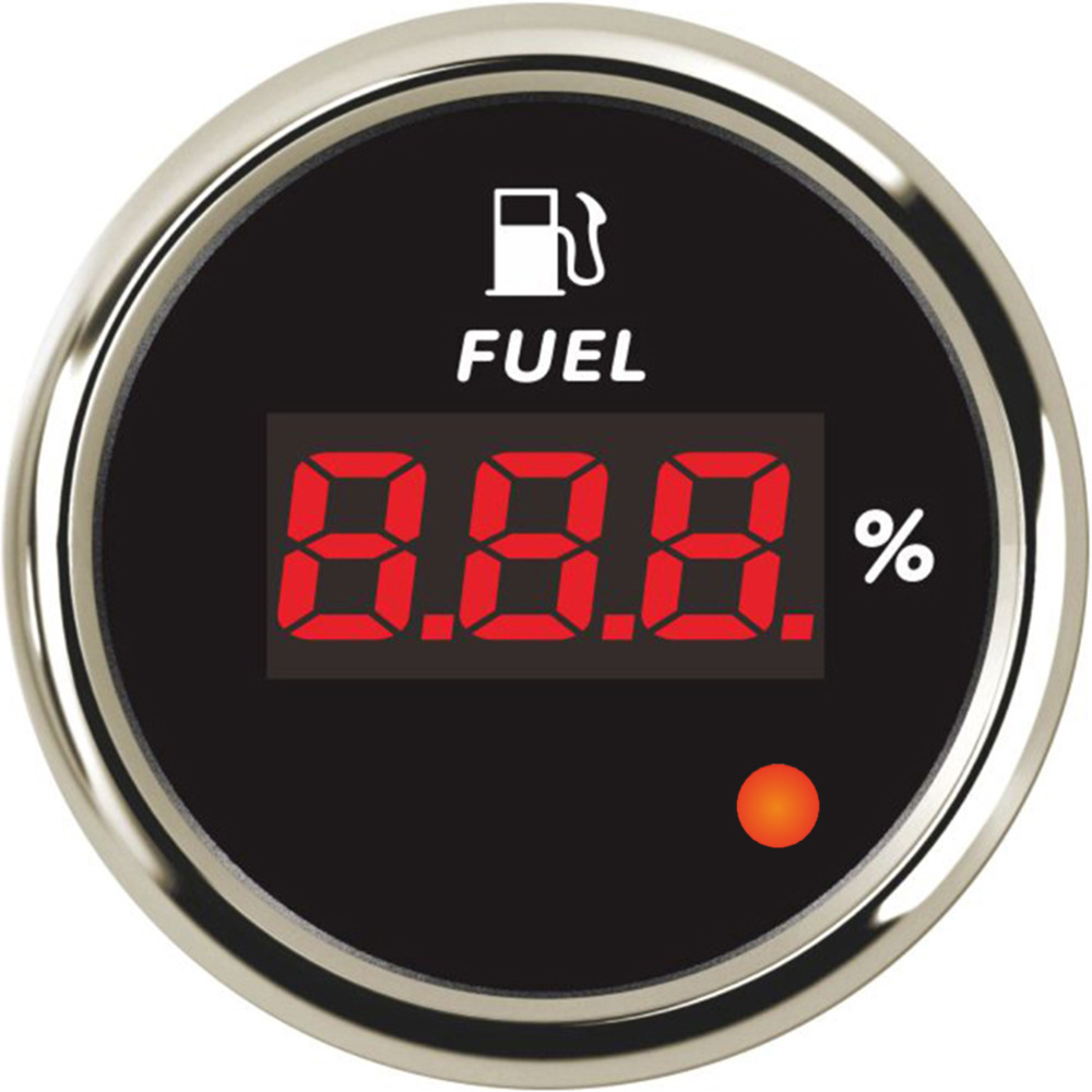Gauge, Universal automobile instrument - silver-edge-black-background-digital-display