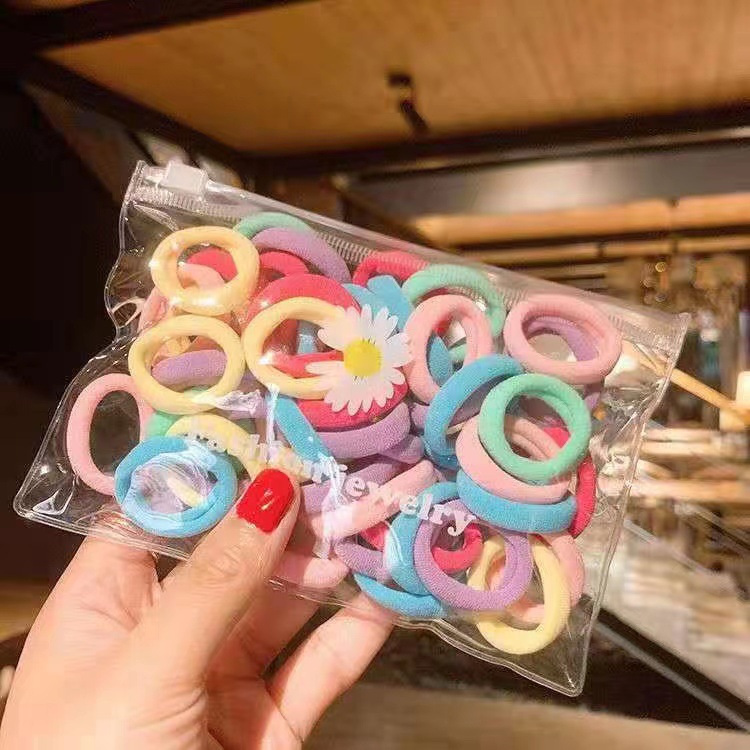 El bebé no duele el pelo anillo de toalla cuerda de pelo para niños trenza anillo de pelo banda de goma femenina cuerda de pelo de las niñas accesorios elásticos para el cabello