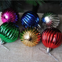 2.5-20cm圣诞球西瓜南瓜球彩球亮光亚光电镀球圣诞树装饰吊球直径