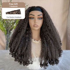 非洲Afro YAKI curly 丝带发带卷发化纤假发 headband wigs