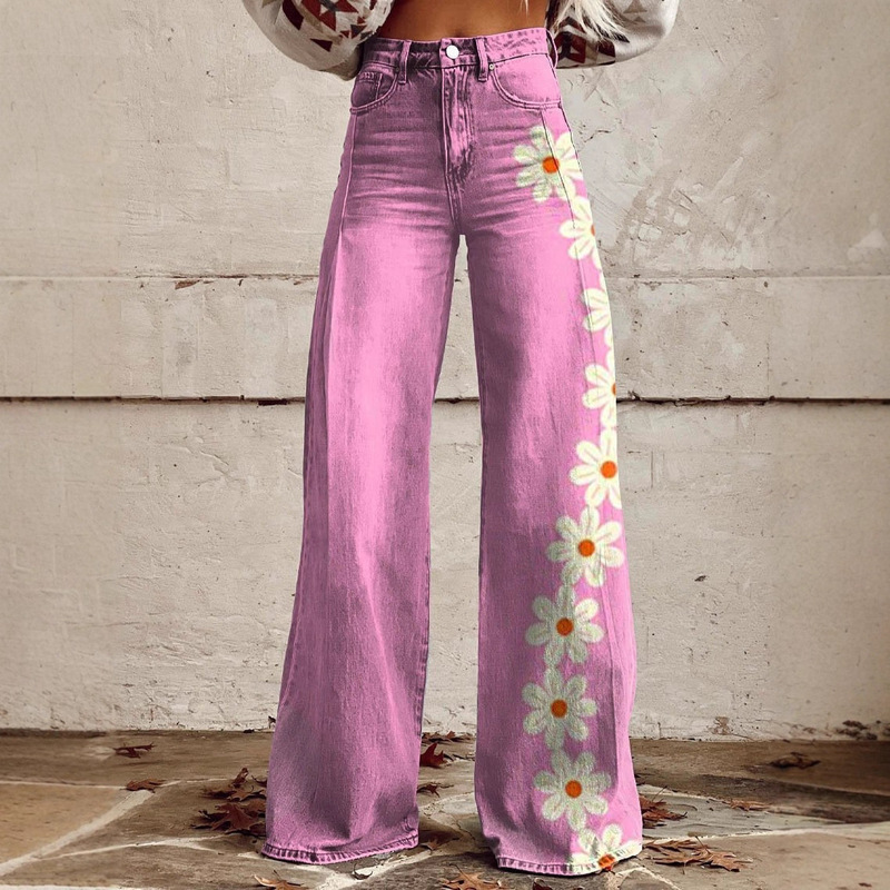 Ebay European and American Plus-Size Women's Casual Pants, Anti-Denim Flared Pants for Women Ebay European and American Plus-Size Women's Casual Pants, Anti-Denim Flared Pants for Women