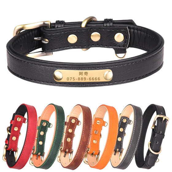New contrast color pet collar medium and large dog collar can be engraved dog collar spot wholesale