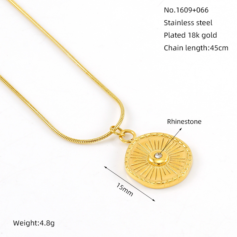 Nuevo estilo de moda red viento collar de acero inoxidable de ocho estrellas mujeres ins viento colgante de metal de acero collar de clavícula de acero mujeres