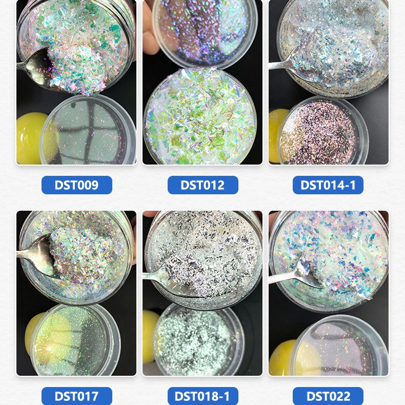 Nail Art Optical Chameleon Powder, Eyeshadow Glitter Powder, Cloud Brocade Powder, Diamond Highlighter, Magic Mirror Powder, Raw Materials Manufacturer Wholesale