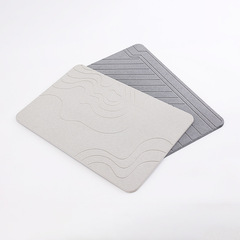 雕刻墊硅藻泥加厚墊子吸水速干地墊杯墊純色防滑家用衛生間廚房墊