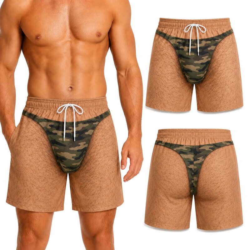 2026 Summer Hot Sale Custom Design Men's Hawaiian Shorts Beach Pants 3D Digital Printing Factory Direct Sale