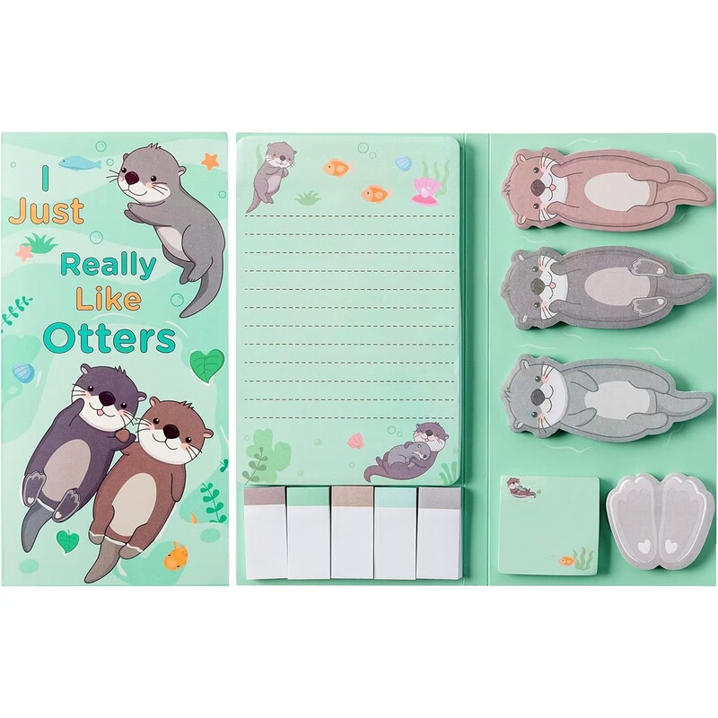 Cross-Border In-Stock Various Cute Shaped Sticky Notes and Notepads, Creative Cartoon Animal Message Notes, Reusable Sticky Notes