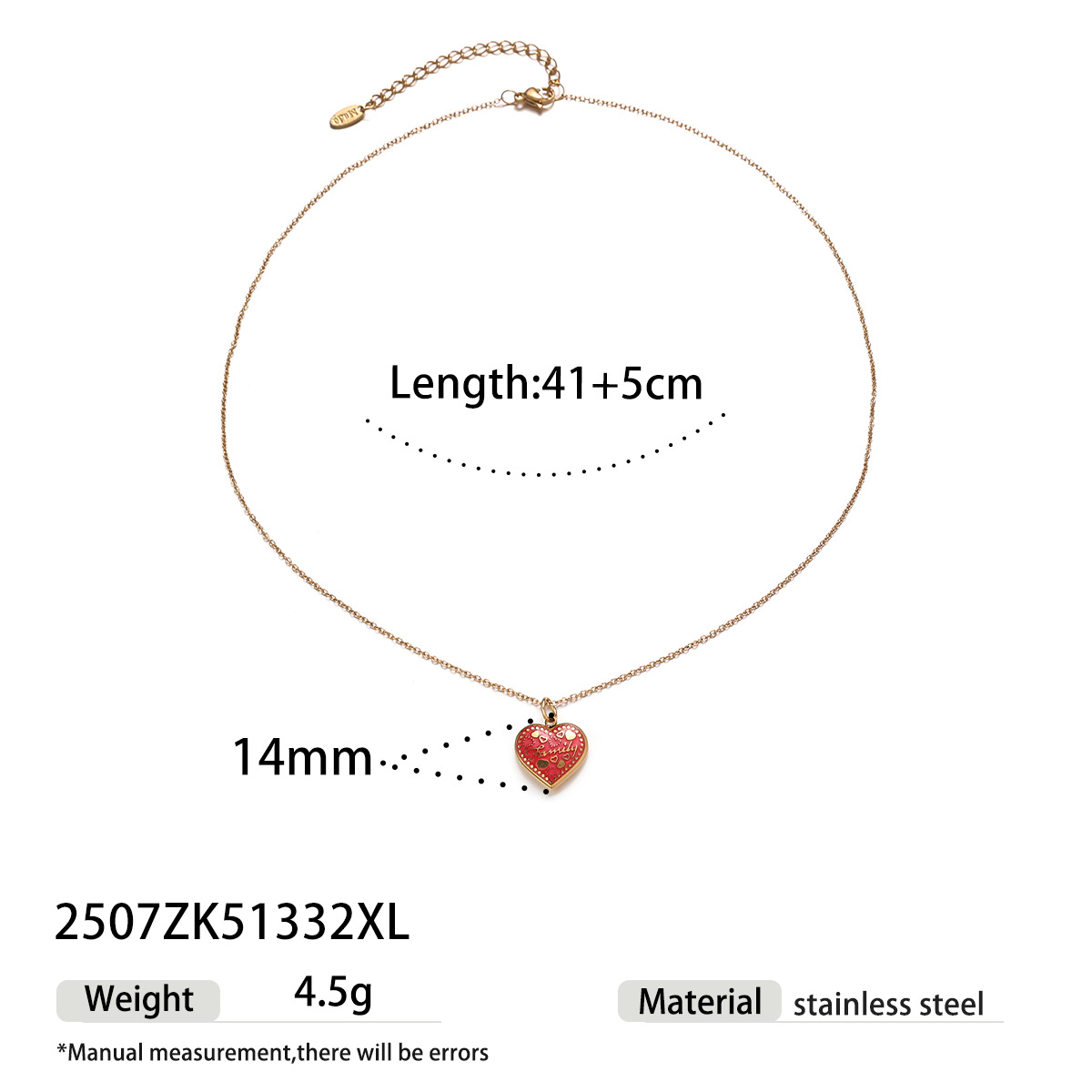 Collar de acero inoxidable TENA Europa y América de lujo ligero nicho de alto nivel collar de amor animal acero titanio no se desvanece joyería image 10
