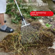 Stainless Steel Telescopic Rake Cleaning Garden Lawn Sweeping Leaves Artifact Iron Claw Farm Tools Garden Gardening Tools
