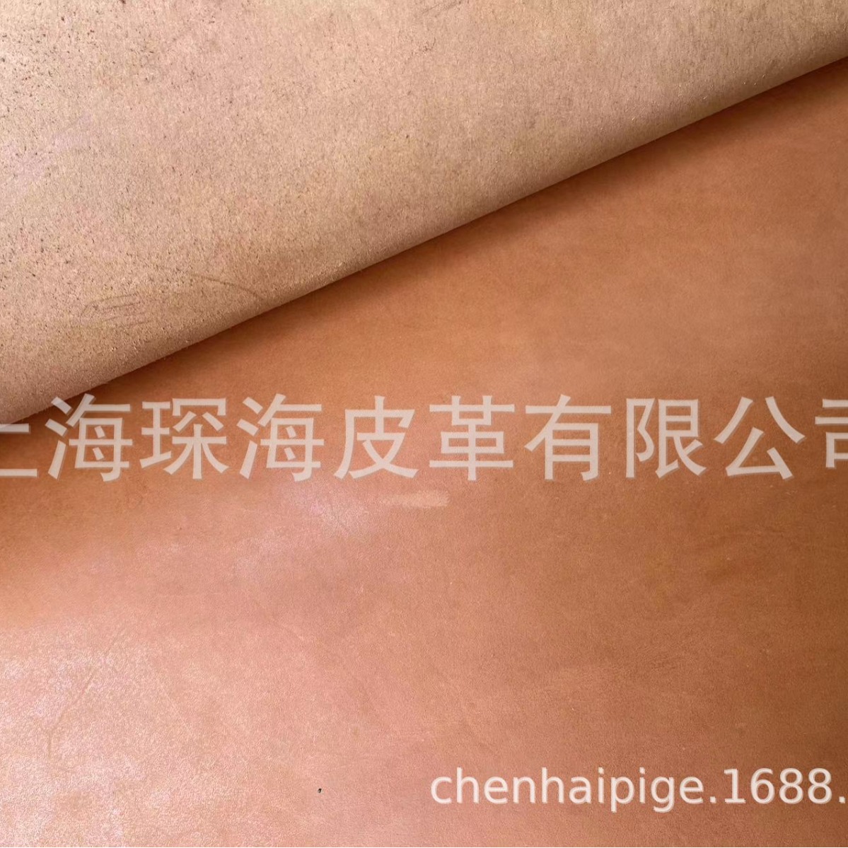 头层牛皮 皮革皮料 牛皮面料 整张牛皮 植鞣皮 小麦色 棕色