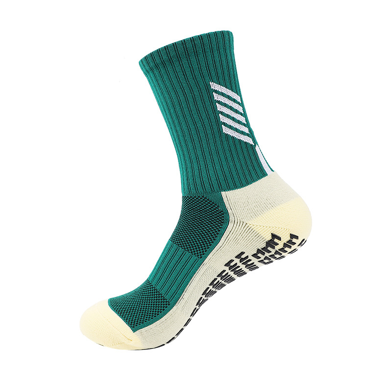 Calcetines de fútbol de media caña unisex para entrenamiento/competición, suela de toalla reforzada，antideslizantes