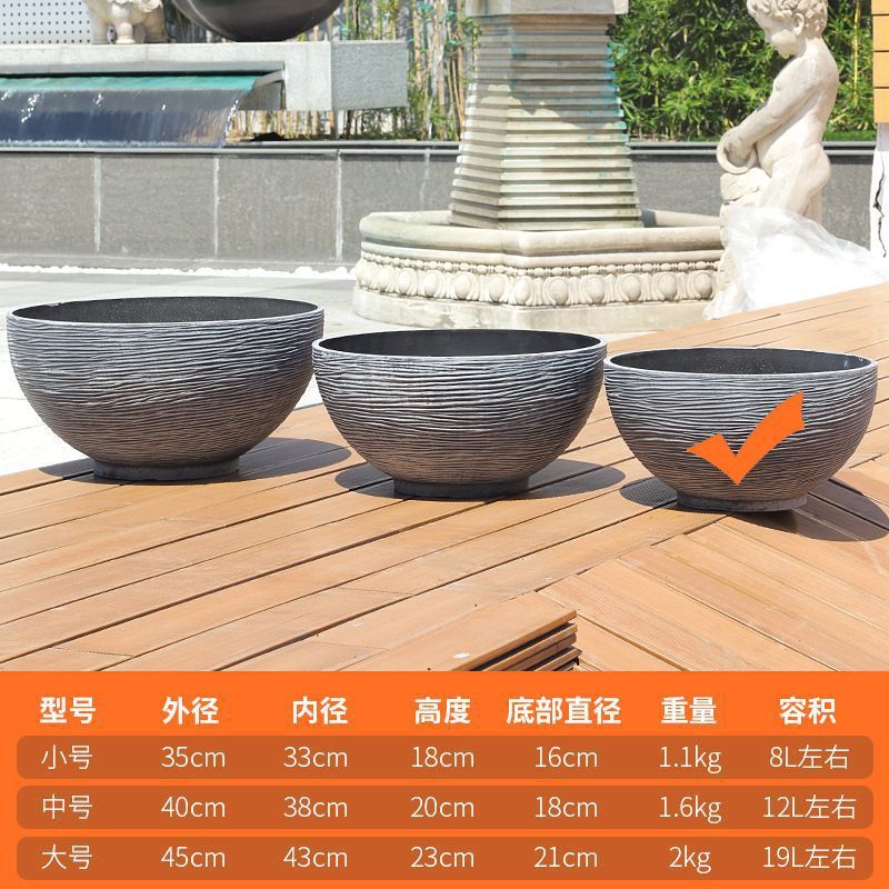 Hydroponic Lotus Basin Plastic Planter, Large-Caliber Fish Pot, UV-resistant, Multiple Sizes