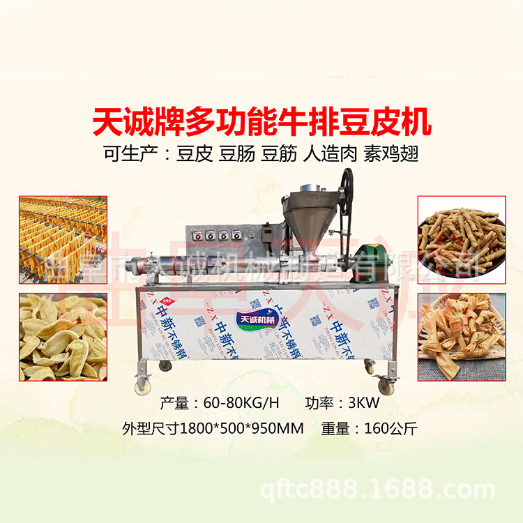 天诚多功能豆皮机豆棒机 全自动人造肉机价格