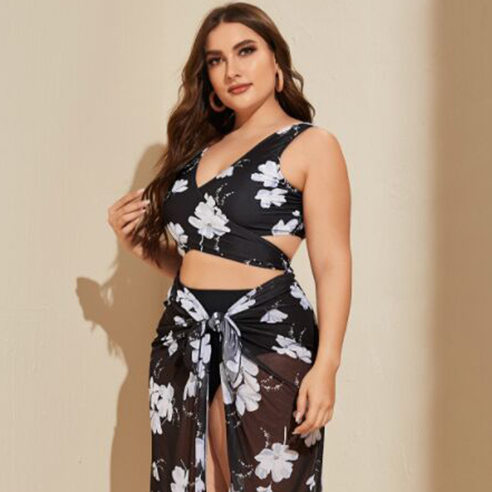 294g Weight Ditsy Floral Plus Size Swimwear