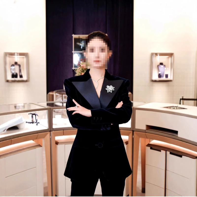 Star with 2024 autumn female president temperament velvet waist suit pants two-piece new suit coat